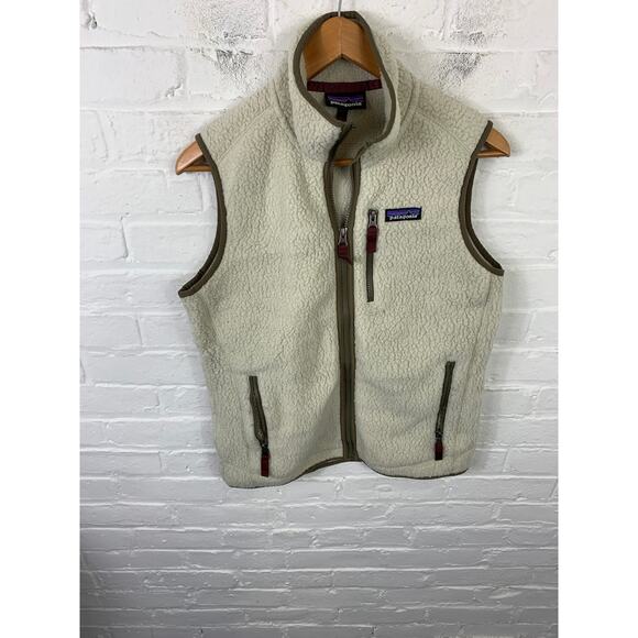 Patagonia Men's Hike Outdoor Retro Pile Fleece Vest Full Zip Sleeve Size Small - Picture 1 of 5